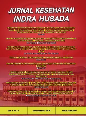 Jurnal Kesehatan Indra Husada Vol.4 No.2 2016