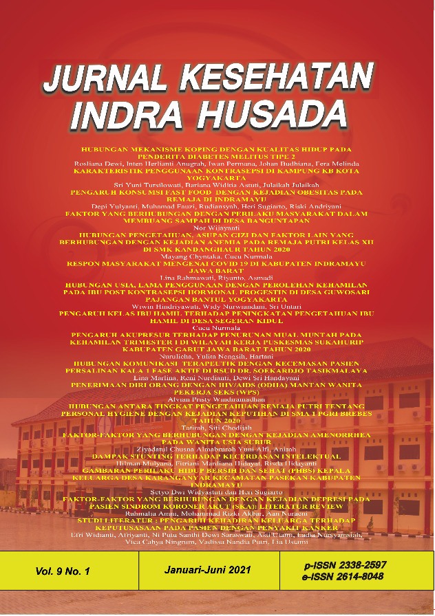 Jurnal Kesehatan Indra Husada Vol 9 No 1 Tahun 2021