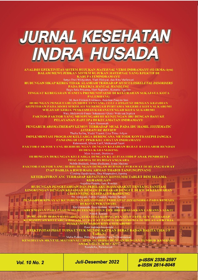 Jurnal Kesehatan Indra Husada Vol.10 No.2