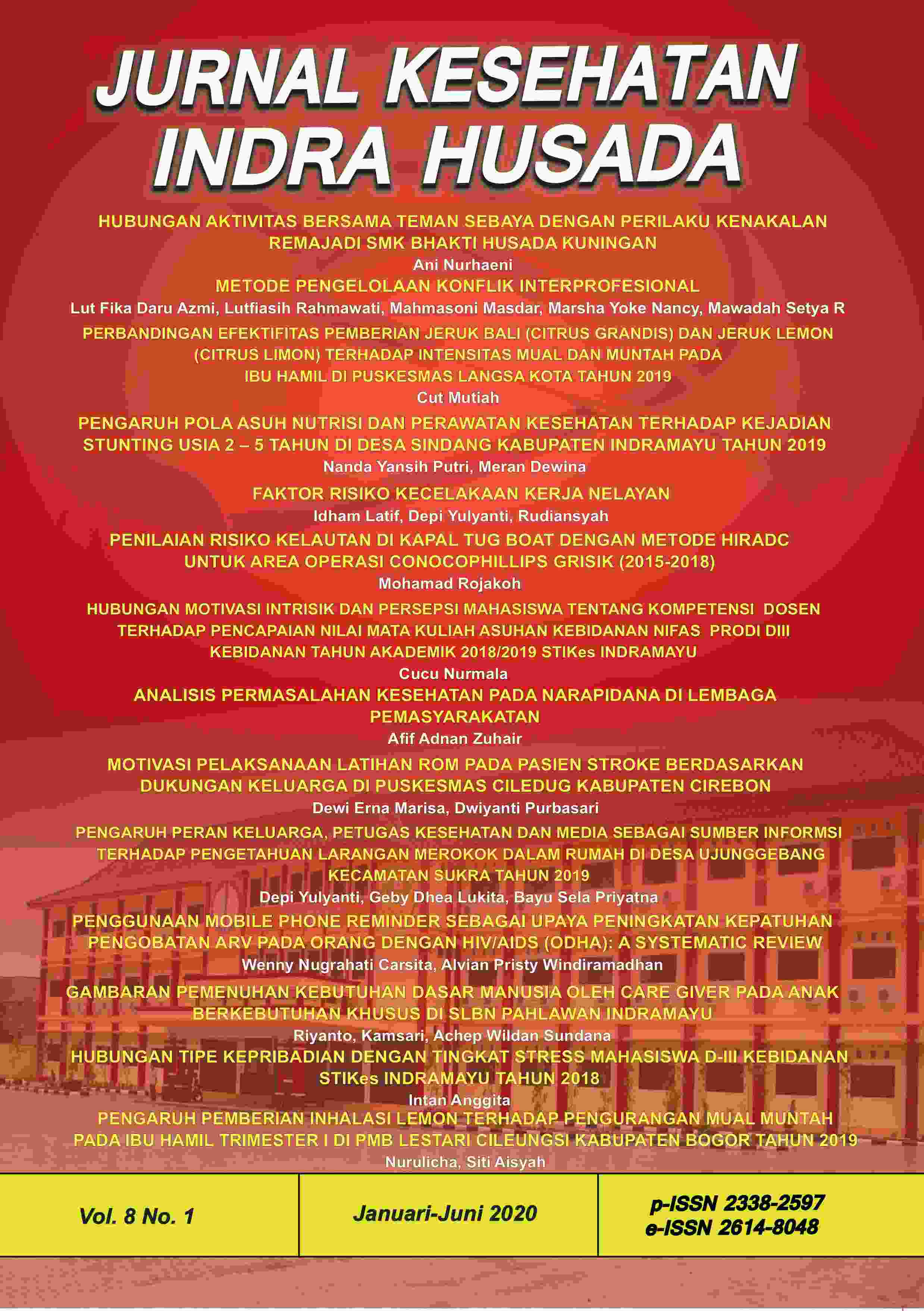 Jurnal Kesehatan Indra Husada Vol 8, No 1 Tahun 2020